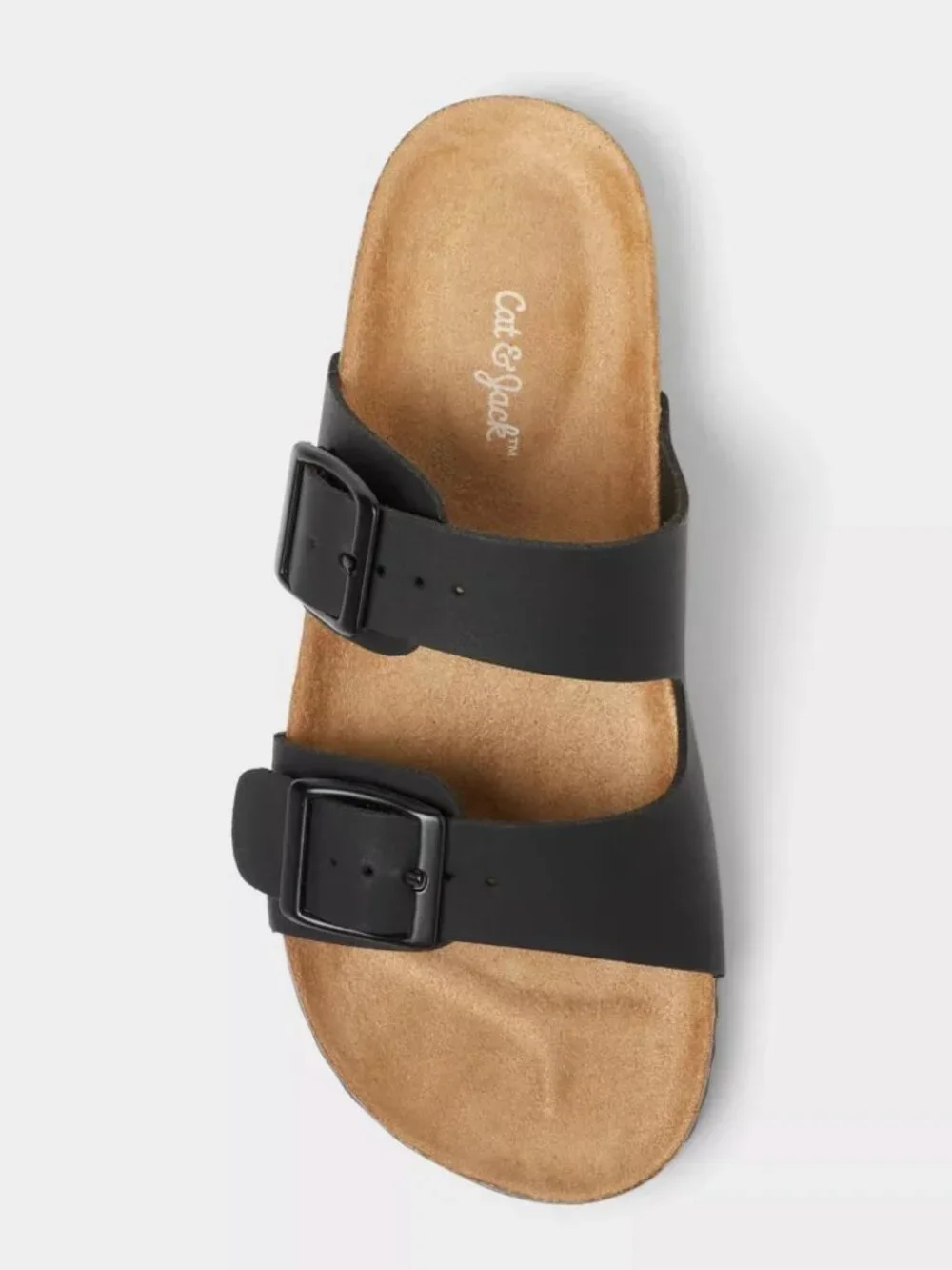 NWT Cat & Jack Drew Two Band Sandals - Black (Size 13)